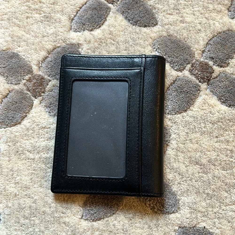 💥2/$10 Minimalist HISCOW leather card wallet NWOB